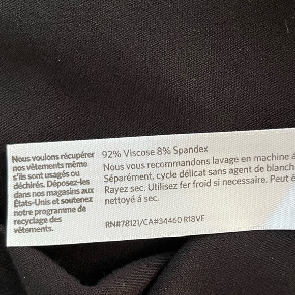 Eileen Fisher Black Jersey Knit Long Sleeve Shift Dress size M Minimalist - Picture 10 of 14